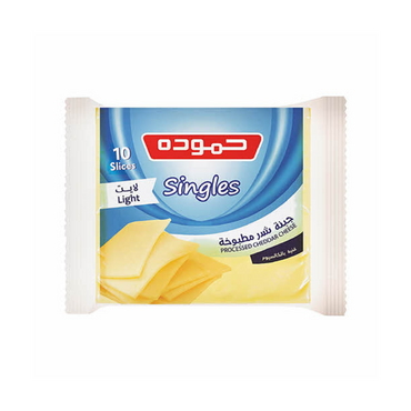 Hammoudeh Processed Cheddar Cheese Slices Light 180g