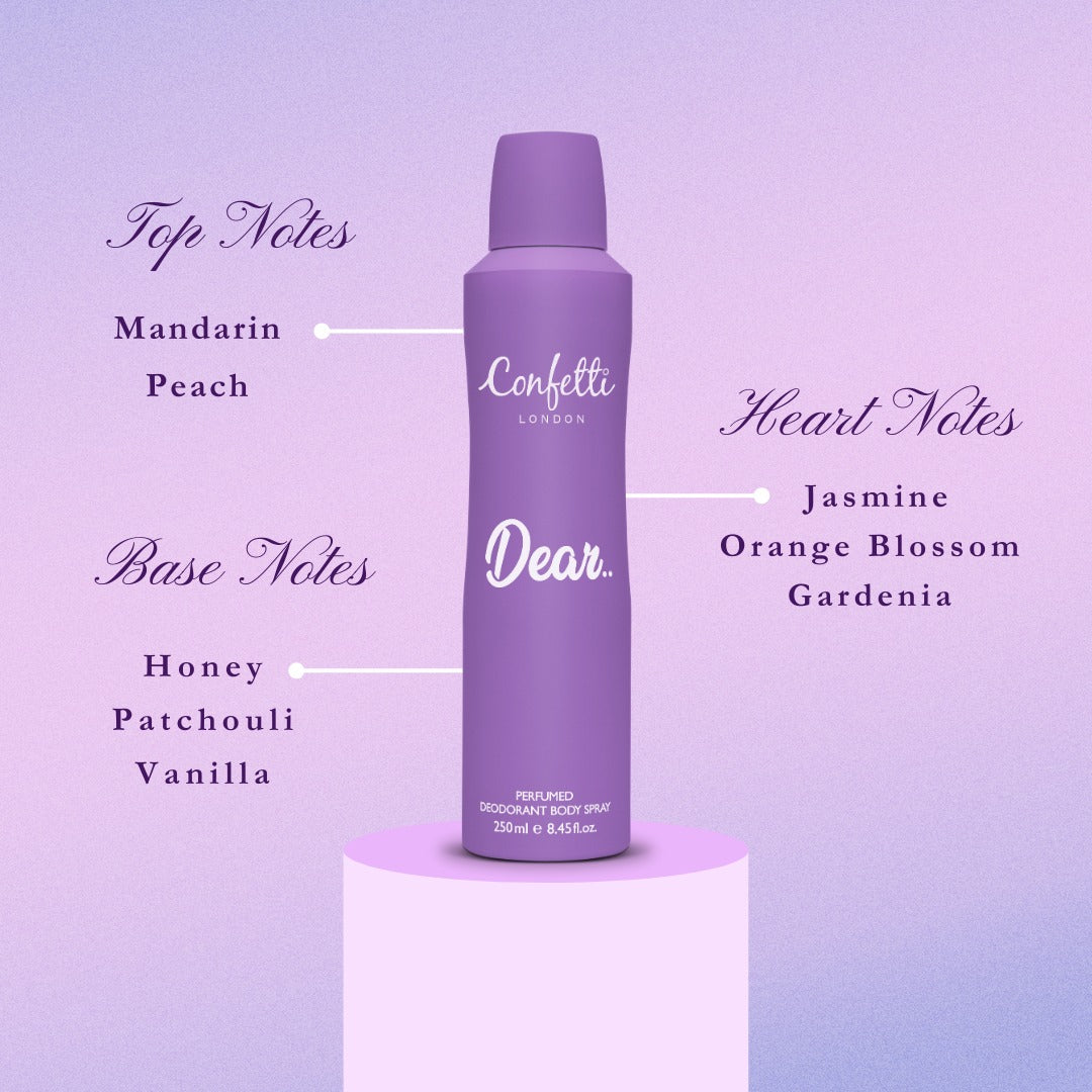 Confetti Dear Perfumed Deodorant Body Spray 250ml