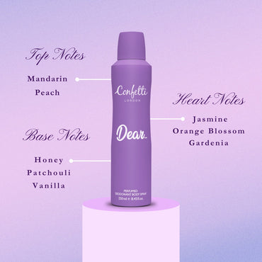 Confetti Dear Perfumed Deodorant Body Spray 250ml