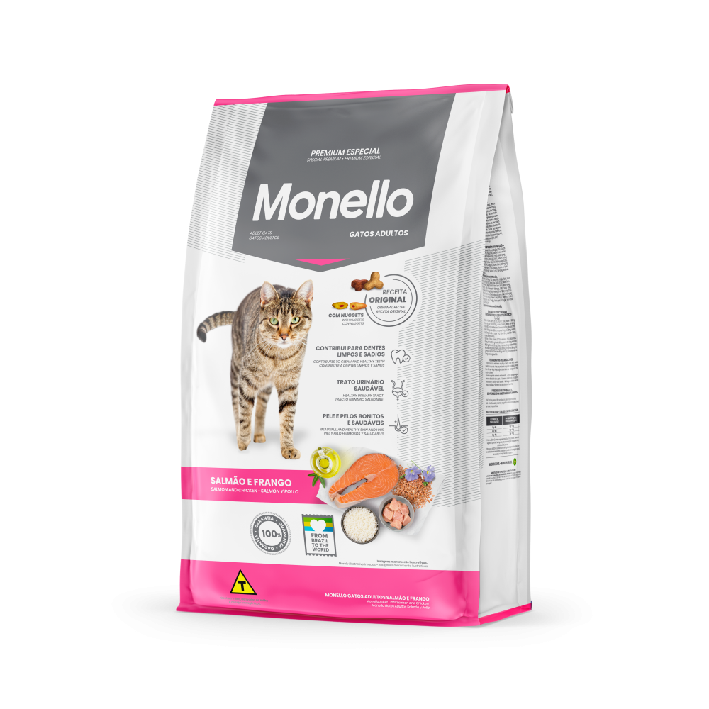 Monello Adult Cat Dry Food Mix Salmon and Chicken Flavor 1kg