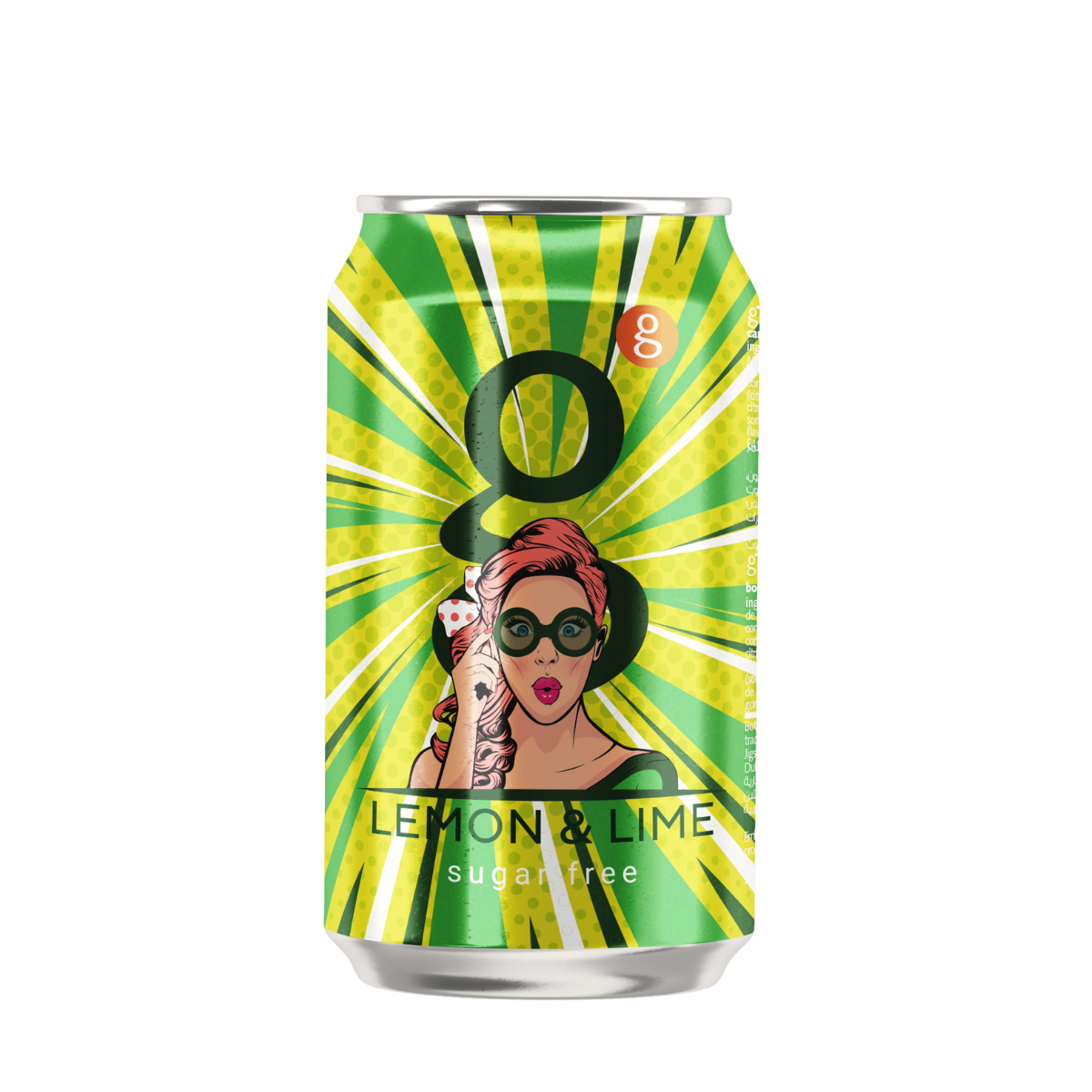 جي مشروب غازي بنكهة الليمون والليمون الحامض خالي من السكر 300 مل