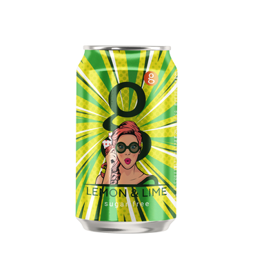 جي مشروب غازي بنكهة الليمون والليمون الحامض خالي من السكر 300 مل