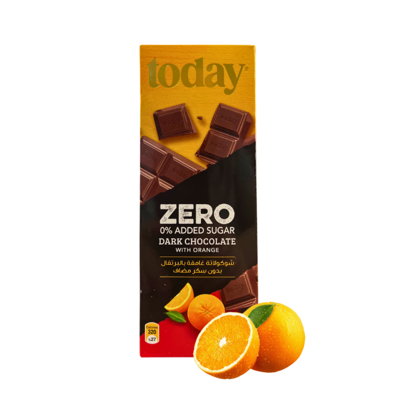 Today Dark Chocolate with Orange Zero Added Sugar 65g