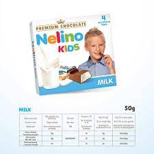 Nelino Kids  Milk Chocolate 4 Bars *50g