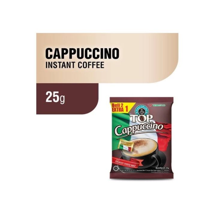 Top Instant Cappuccino Coffee Sachets 25g