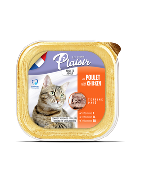 Plaisir Cat Wet Food Adult Pate With Chicken 100g