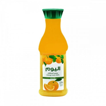 اليوم عصير برتقال بدون سكر مضاف 1 لتر