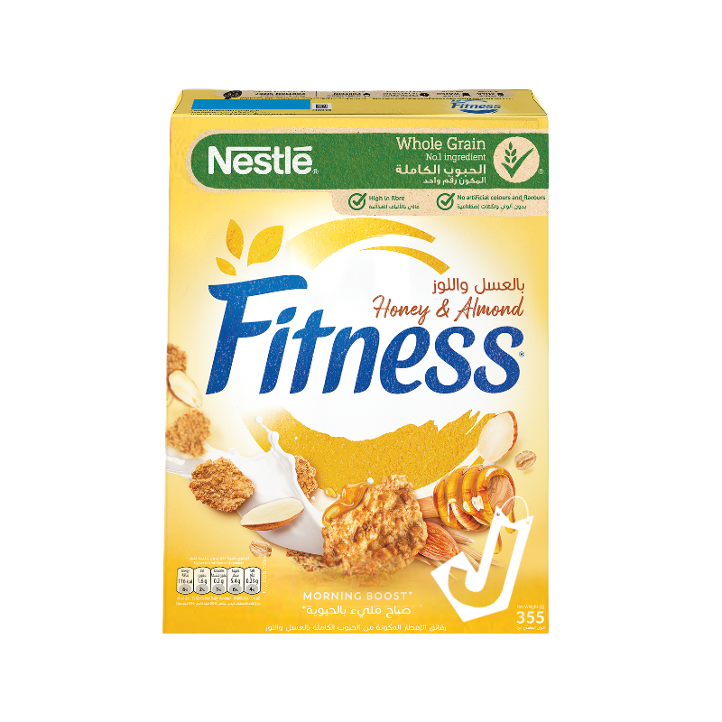 Nestle Fitness Cornflakes Honey & Almond 355g