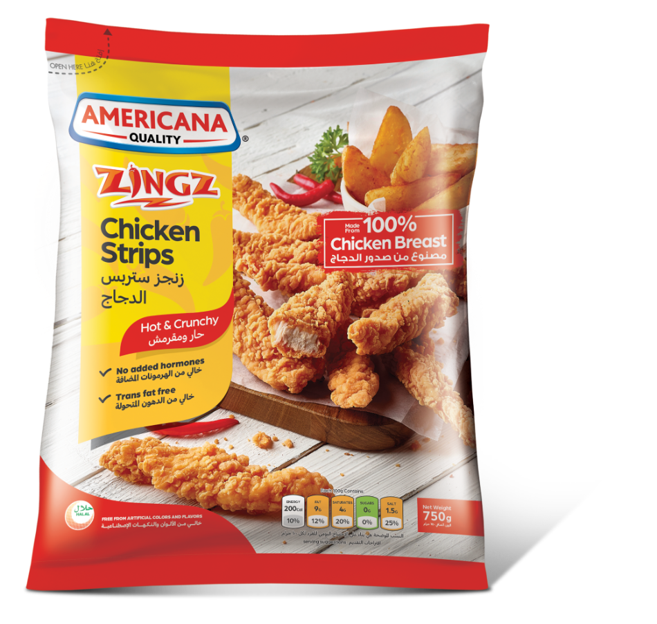 Americana Zinger Chicken Strips 750g