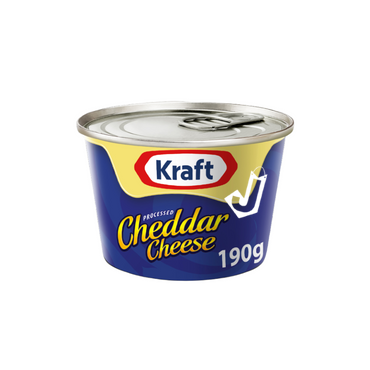 Kraft Processed Cheddar Cheese 190g