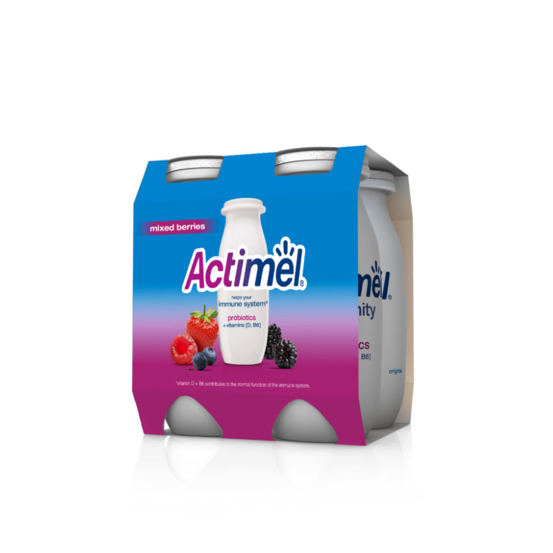 Actimel Probiotics Vitamins Mixed Berries 93×4 Pcs
