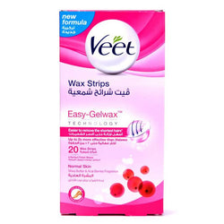 Veet ( Hair Remover ) Full Body Waxing Kit for Normal Skin berries 20 Pcs