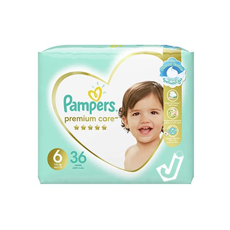 German Pampers Premium Care No.6 (13+ KG ) 36 Diapers