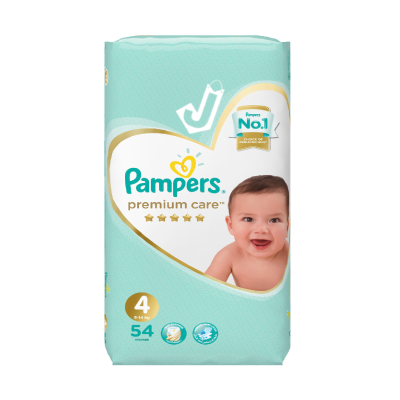 German Pampers Premium Care No.4 (9-14 KG ) 54 Diapers