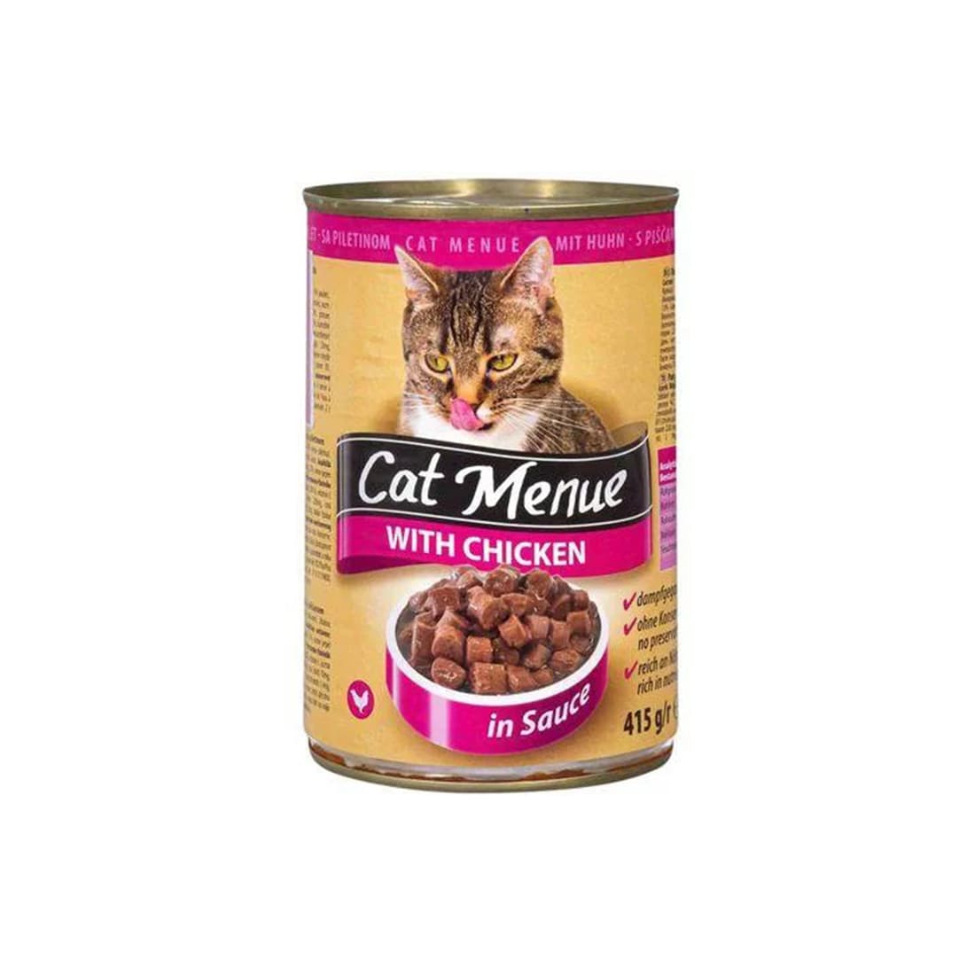 Cat menue complete food for adult cats with chicken