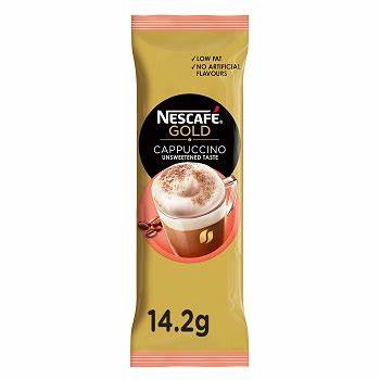 Nescafe Gold Cappuccino Unsweetened Coffee Mix Sachet  14.2g