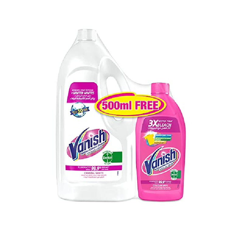 Vanish Without Chlorine Bleach Crystal White 1.8 + 500ml Free