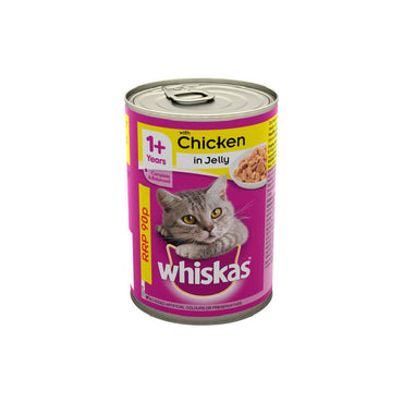 Whiskas Chicken in Jelly 390g 1+ Years Adult Wet Cat Food Tin