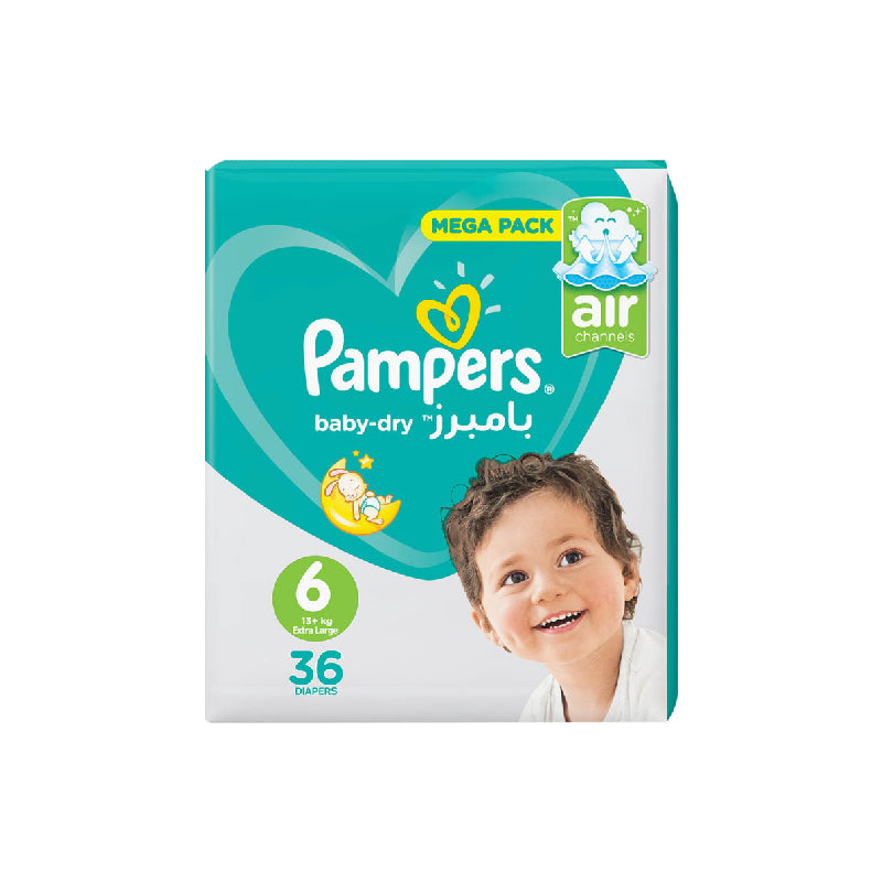 Pampers Baby-Dry Diapers Size 6 Extra Large 36 Dipers
