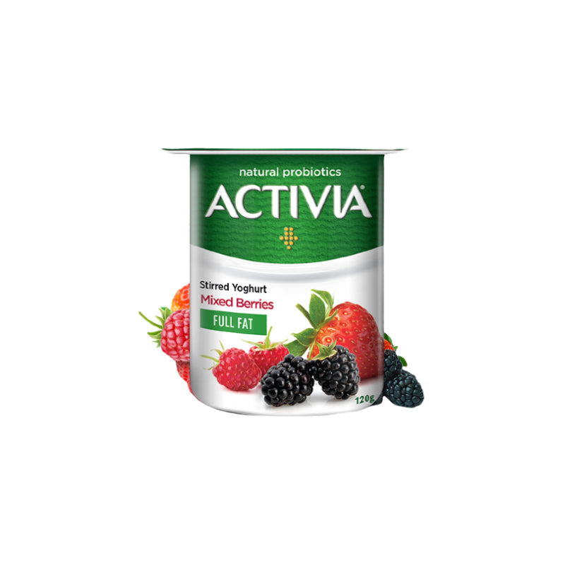 Activia full-fat yoghurt flavored with mixed berries 120g