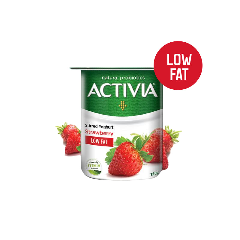 Activia low fat yoghurt with strawberry flavor 120g