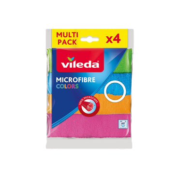 Vileda Microfiber All-Purpose Towels - Multicolored 4 Pcs