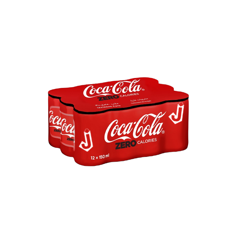كوكا كولا زيرو علب 150 مل × 12 عبوة