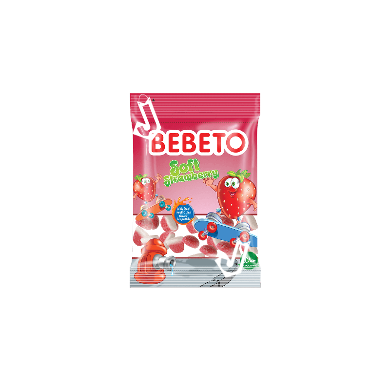 Bebeto Soft Strawberry Soft Candy 18g