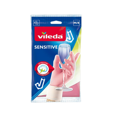 Vileda Rubber Gloves Sensitive - Size M/8