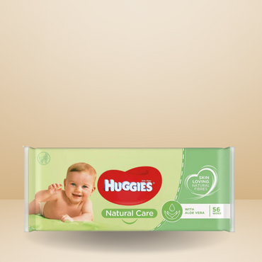 Huggies Baby Wet Wipes Natural Care 56 Wipes
