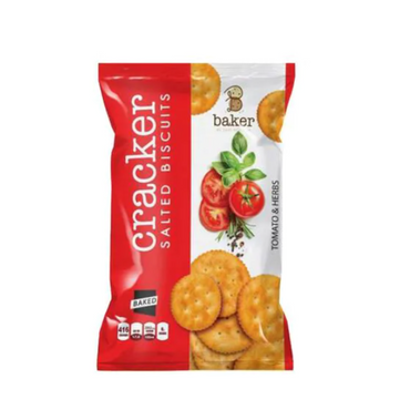 Baker Biscuits Cracker Salled Tomato & Herbs Zero Sugars 270 gr