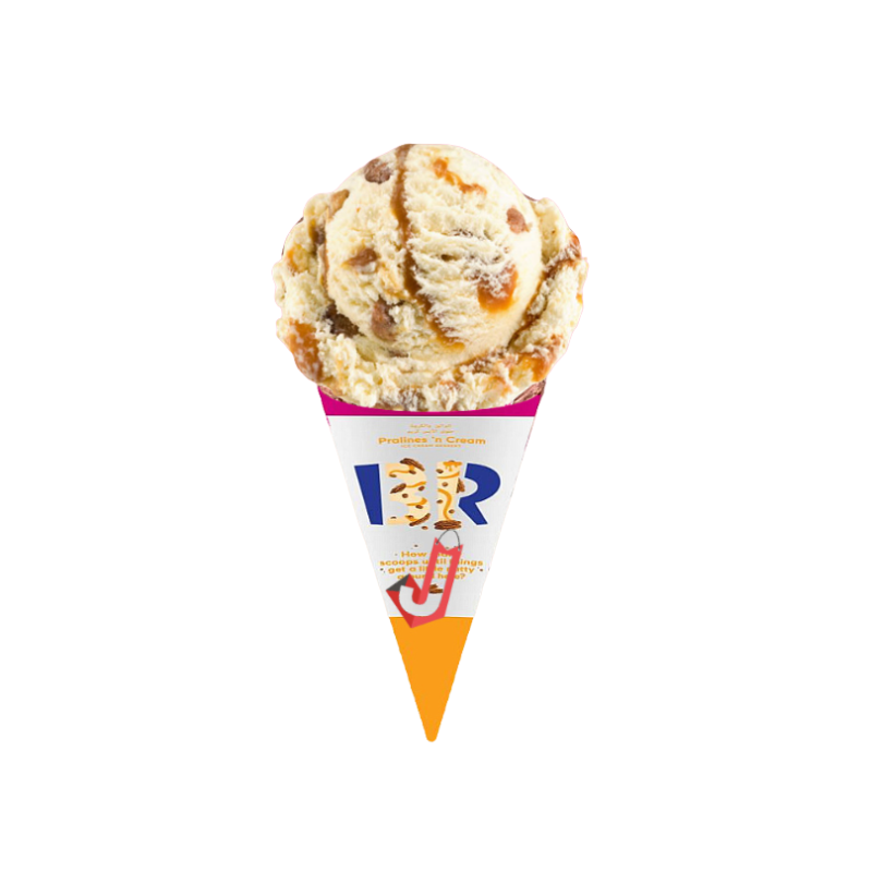 Baskin Robbins Pralines 'n Cream Ice Cream Cones 120ml