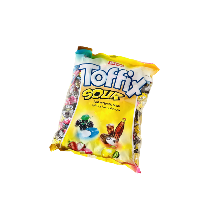 Elvan Toffix Sour Filled Chewy Candy 200 g
