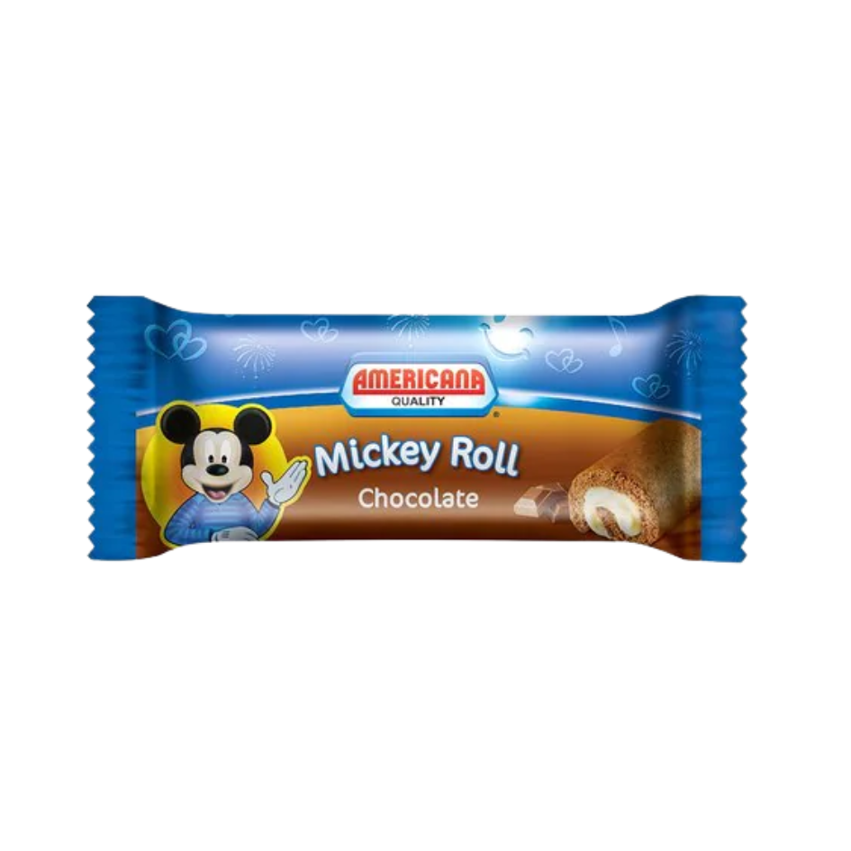 Americana Micky Rolls Chocolate 20gm