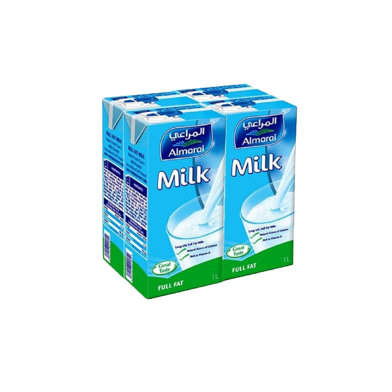 Almarai full fat milk 1 liter x 4 pcs