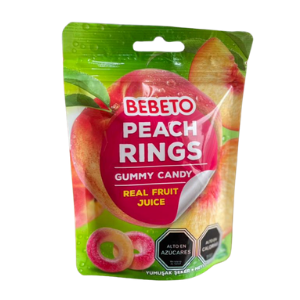 Bebeto Peach Rings Gumy Candy 60 gr
