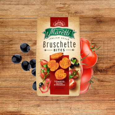 Maretti Bruschette Tomato Olives & Oregano 70g