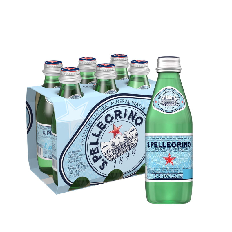 S.Pellegrino Sparkling water 250ml x 6 Bottles
