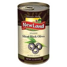 Newland black sliced olives 345 g - Jebnalak - جبنالك