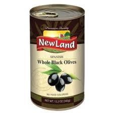 Newland whole Spanish black olives 345 g - Jebnalak - جبنالك