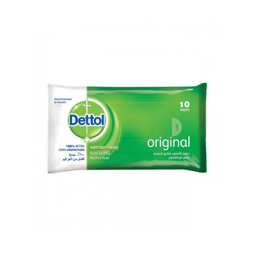 Dettol Anti Bacterial Original Skin Wipes, 10 Wipes